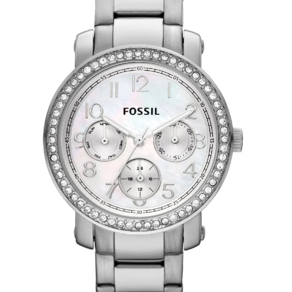 Fossil Stainless Steel Analog with Silver Dial Watch (ES2967) Women